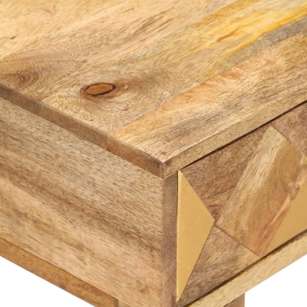 vidaXL Bedside Cabinet 43x30x58 cm Solid Mango Wood - Brown - 60396