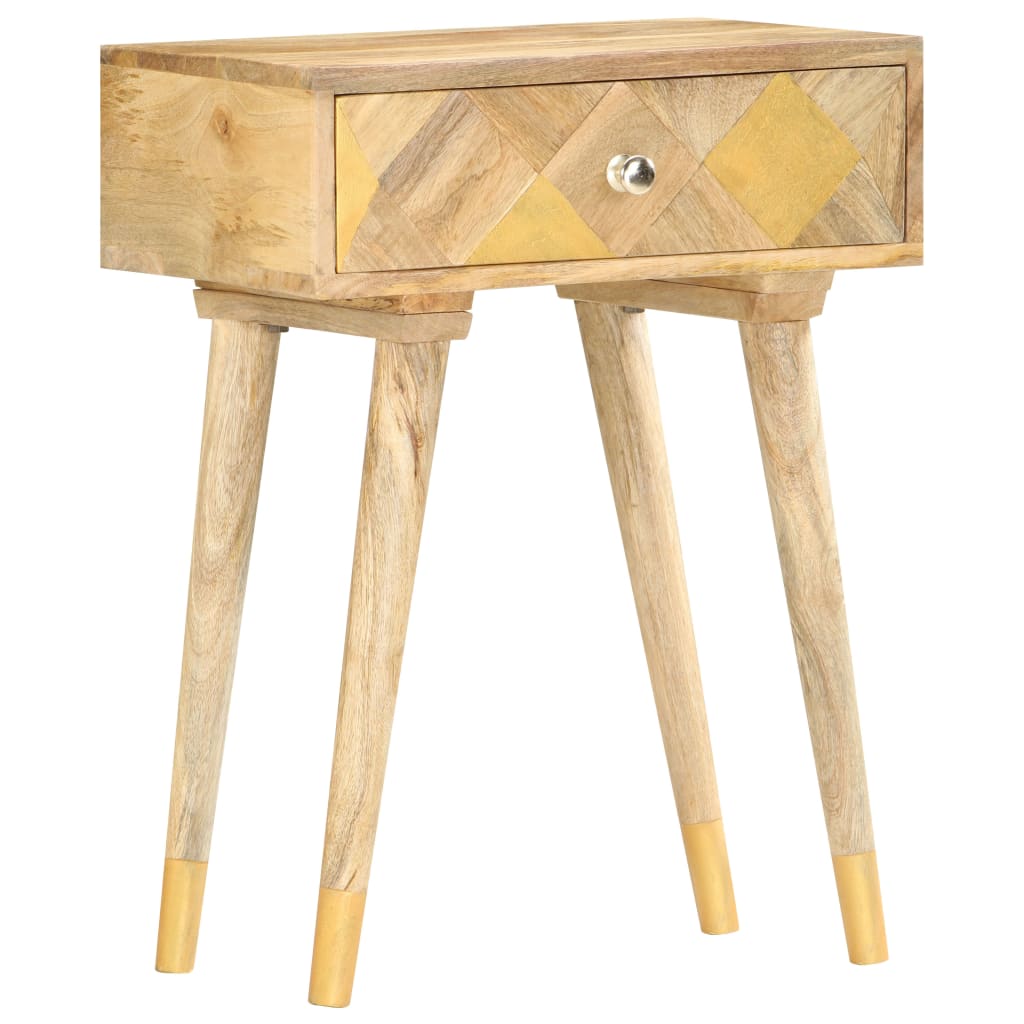 vidaXL Bedside Cabinet 43x30x58 cm Solid Mango Wood - Brown - 60396