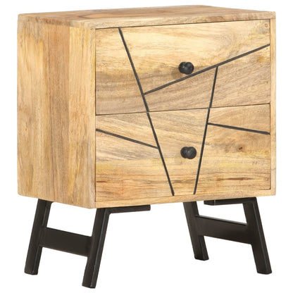 vidaXL Bedside Cabinet 40x30x50 cm Solid Mango Wood - Brown - 60397