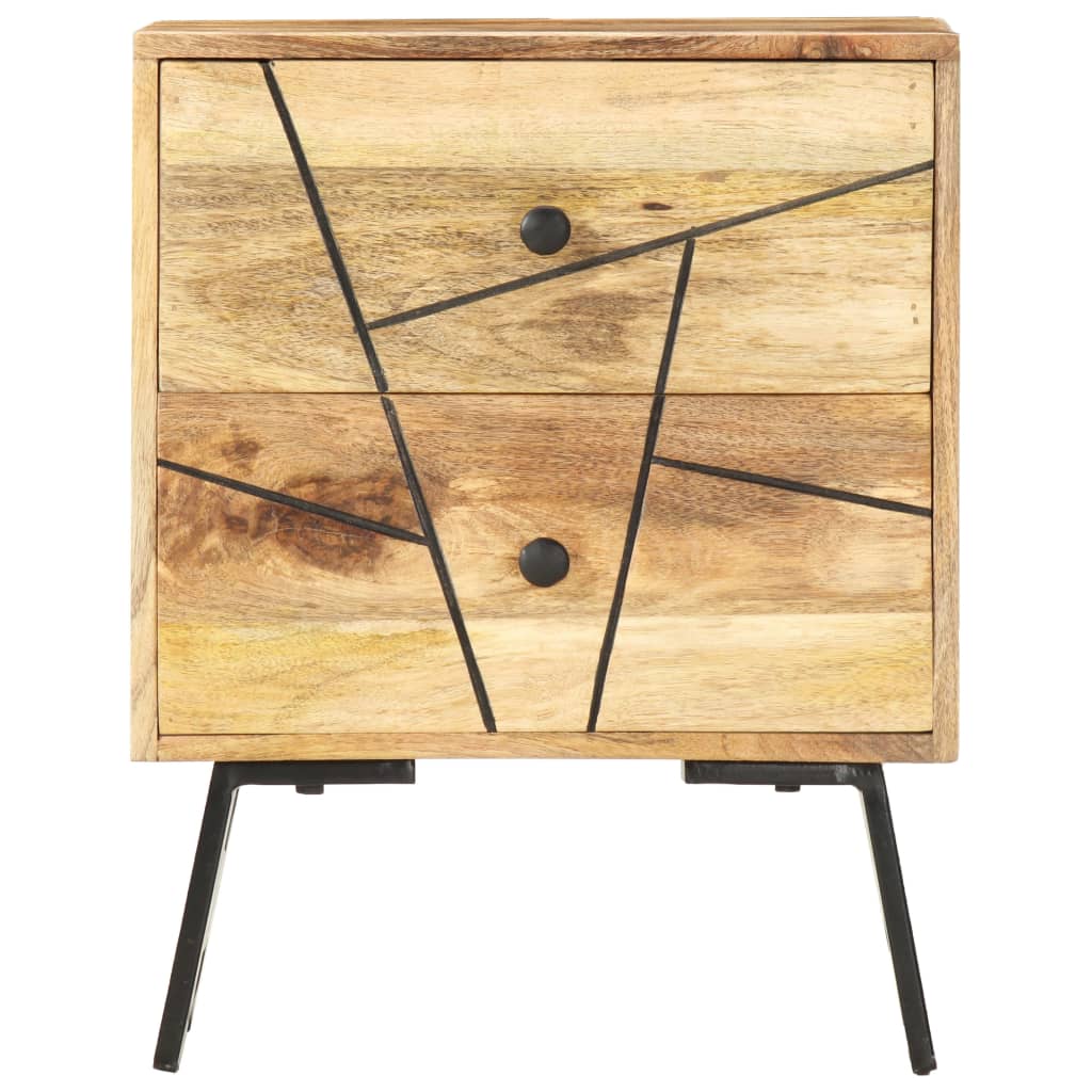 vidaXL Bedside Cabinet 40x30x50 cm Solid Mango Wood - Brown - 60397