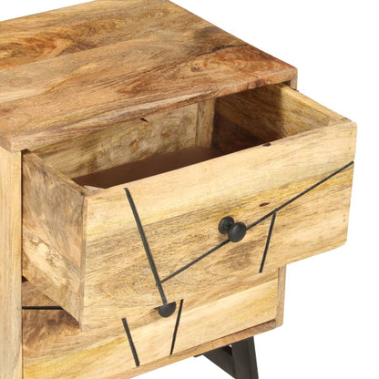 vidaXL Bedside Cabinet 40x30x50 cm Solid Mango Wood - Brown - 60397