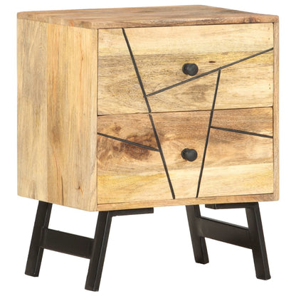 vidaXL Bedside Cabinet 40x30x50 cm Solid Mango Wood - Brown - 60397