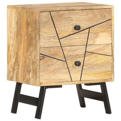vidaXL Bedside Cabinet 40x30x50 cm Solid Mango Wood - Brown - 60397