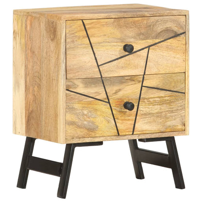 vidaXL Bedside Cabinet 40x30x50 cm Solid Mango Wood - Brown - 60397