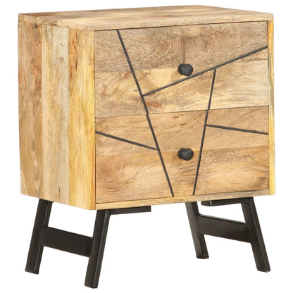 vidaXL Bedside Cabinet 40x30x50 cm Solid Mango Wood - Brown - 60397