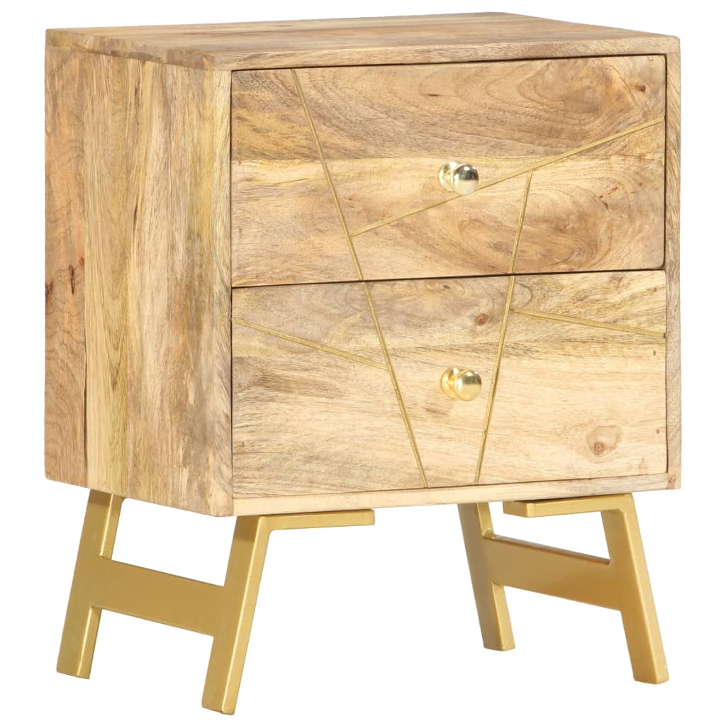 vidaXL Bedside Cabinet 40x30x50 cm Solid Mango Wood - Brown - 60398