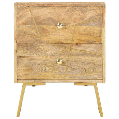 vidaXL Bedside Cabinet 40x30x50 cm Solid Mango Wood - Brown - 60398