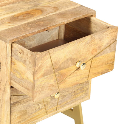 vidaXL Bedside Cabinet 40x30x50 cm Solid Mango Wood - Brown - 60398