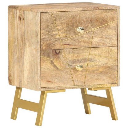 vidaXL Bedside Cabinet 40x30x50 cm Solid Mango Wood - Brown - 60398