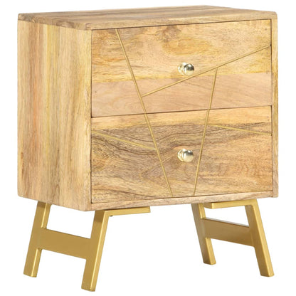vidaXL Bedside Cabinet 40x30x50 cm Solid Mango Wood - Brown - 60398
