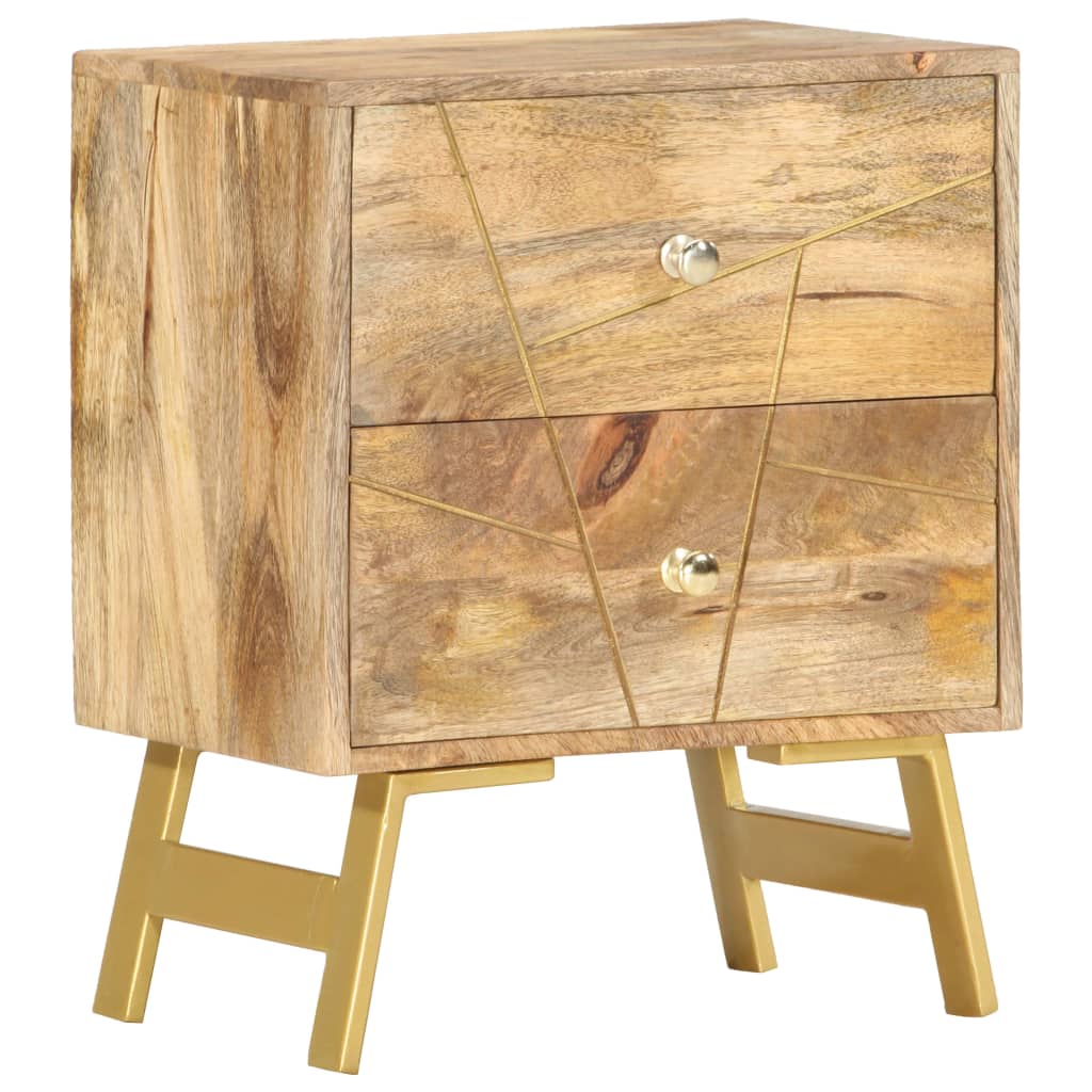 vidaXL Bedside Cabinet 40x30x50 cm Solid Mango Wood - Brown - 60398