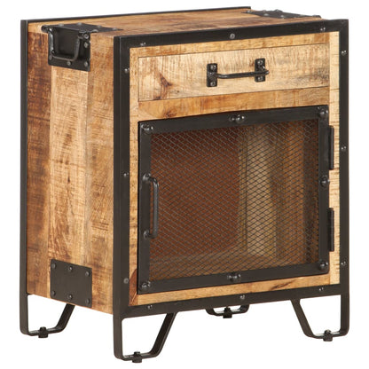 vidaXL Bedside Cabinet 43x30x51 cm Solid Rough Mango Wood - Brown