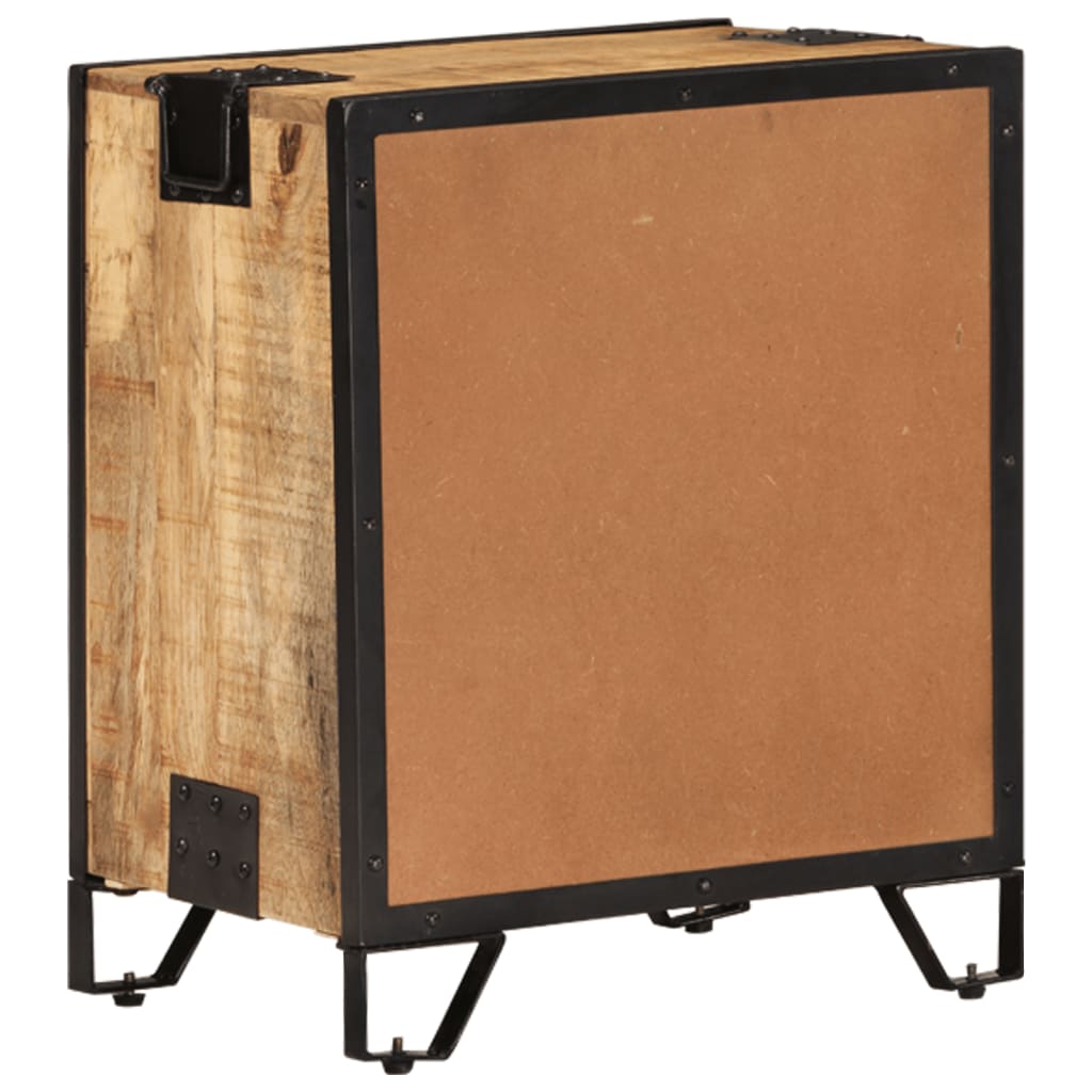 vidaXL Bedside Cabinet 43x30x51 cm Solid Rough Mango Wood - Brown