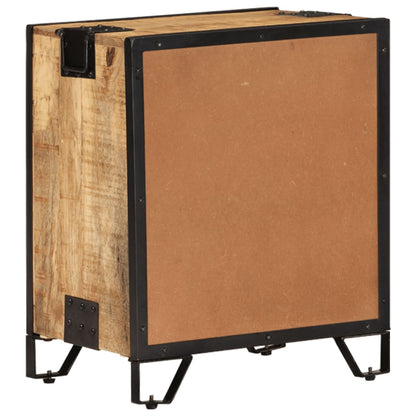 vidaXL Bedside Cabinet 43x30x51 cm Solid Rough Mango Wood - Brown