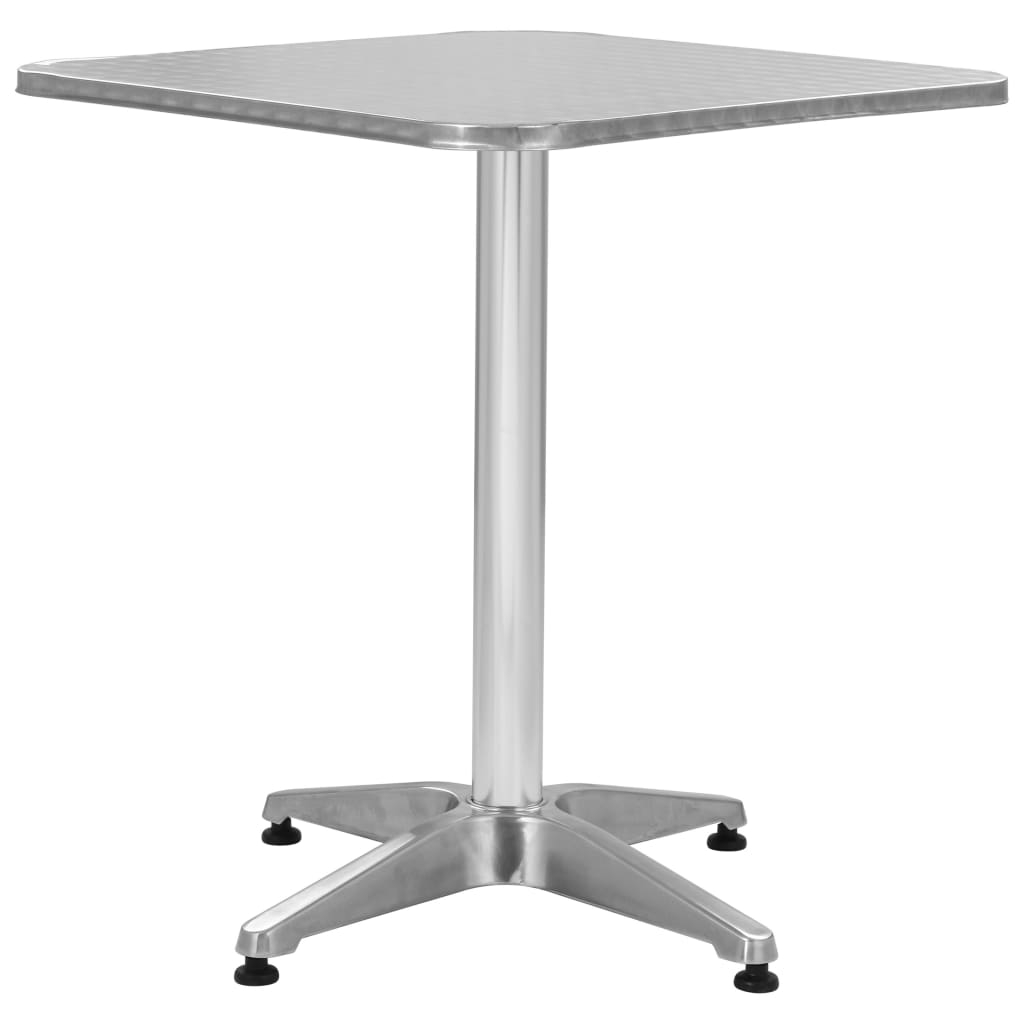 vidaXL Garden Table Silver 60x60x70 cm Aluminium