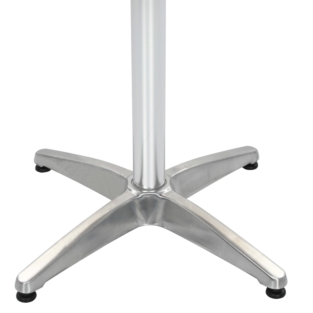 vidaXL Garden Table Silver 60x60x70 cm Aluminium and WPC - 60 x 60 x 70 cm(wpc slats)