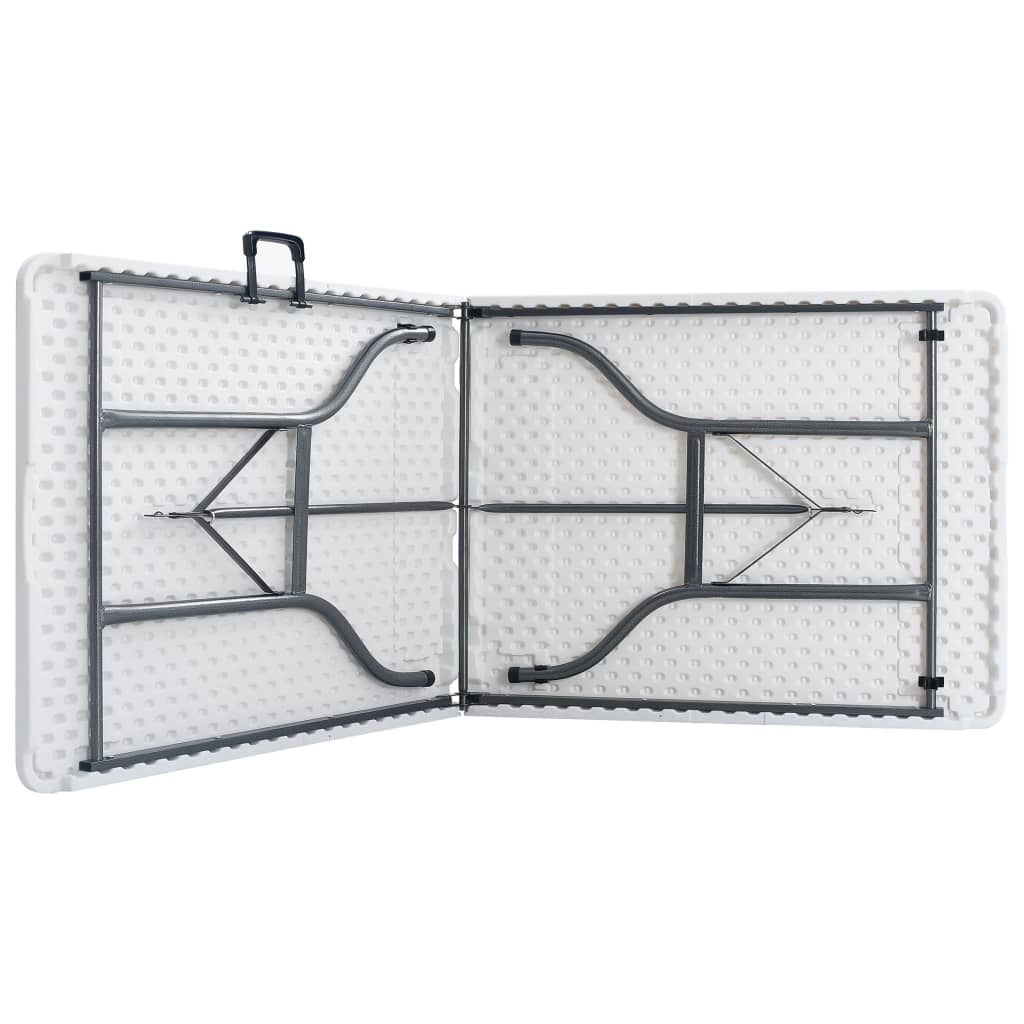 vidaXL Folding Garden Table White 180x72x72 cm HDPE