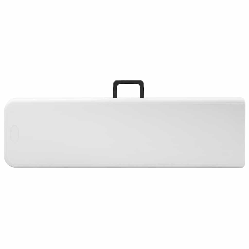 vidaXL Folding Garden Benches 2 pcs 180 cm HDPE White