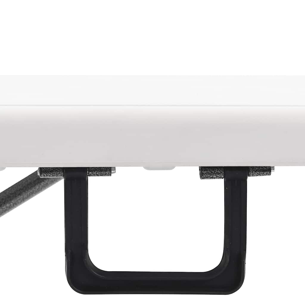 vidaXL Folding Garden Benches 2 pcs 180 cm HDPE White