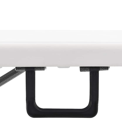 vidaXL Folding Garden Benches 2 pcs 180 cm HDPE White