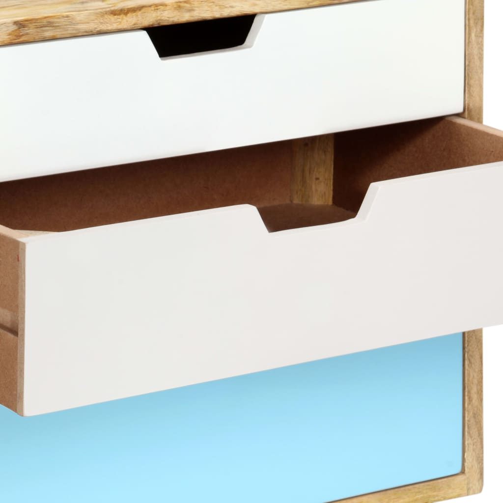vidaXL Bedside Cabinet 47x35x63 cm Solid Mango Wood - Multicolour