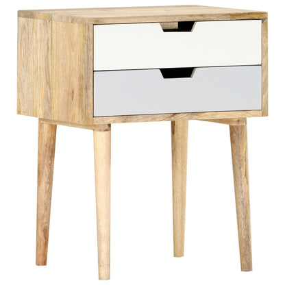 vidaXL Bedside Cabinet 47x35x59 cm Solid Mango Wood - Multicolour
