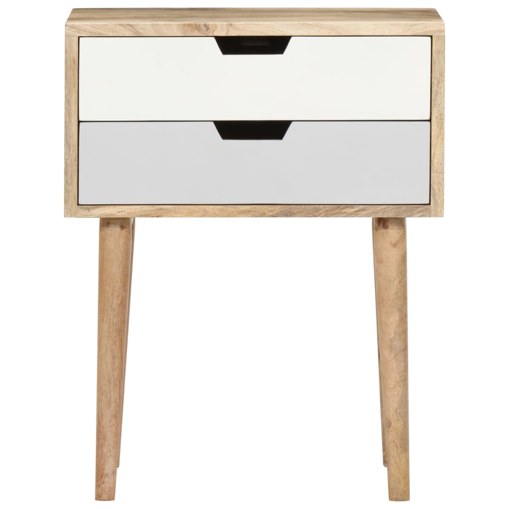vidaXL Bedside Cabinet 47x35x59 cm Solid Mango Wood - Multicolour