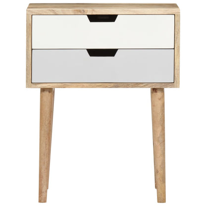 vidaXL Bedside Cabinet 47x35x59 cm Solid Mango Wood - Multicolour
