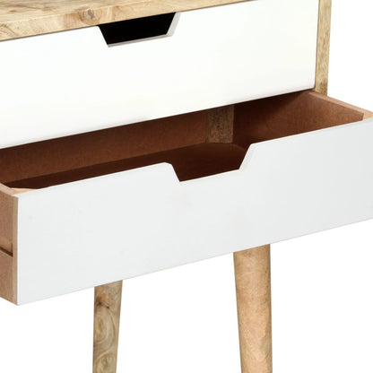 vidaXL Bedside Cabinet 47x35x59 cm Solid Mango Wood - Multicolour