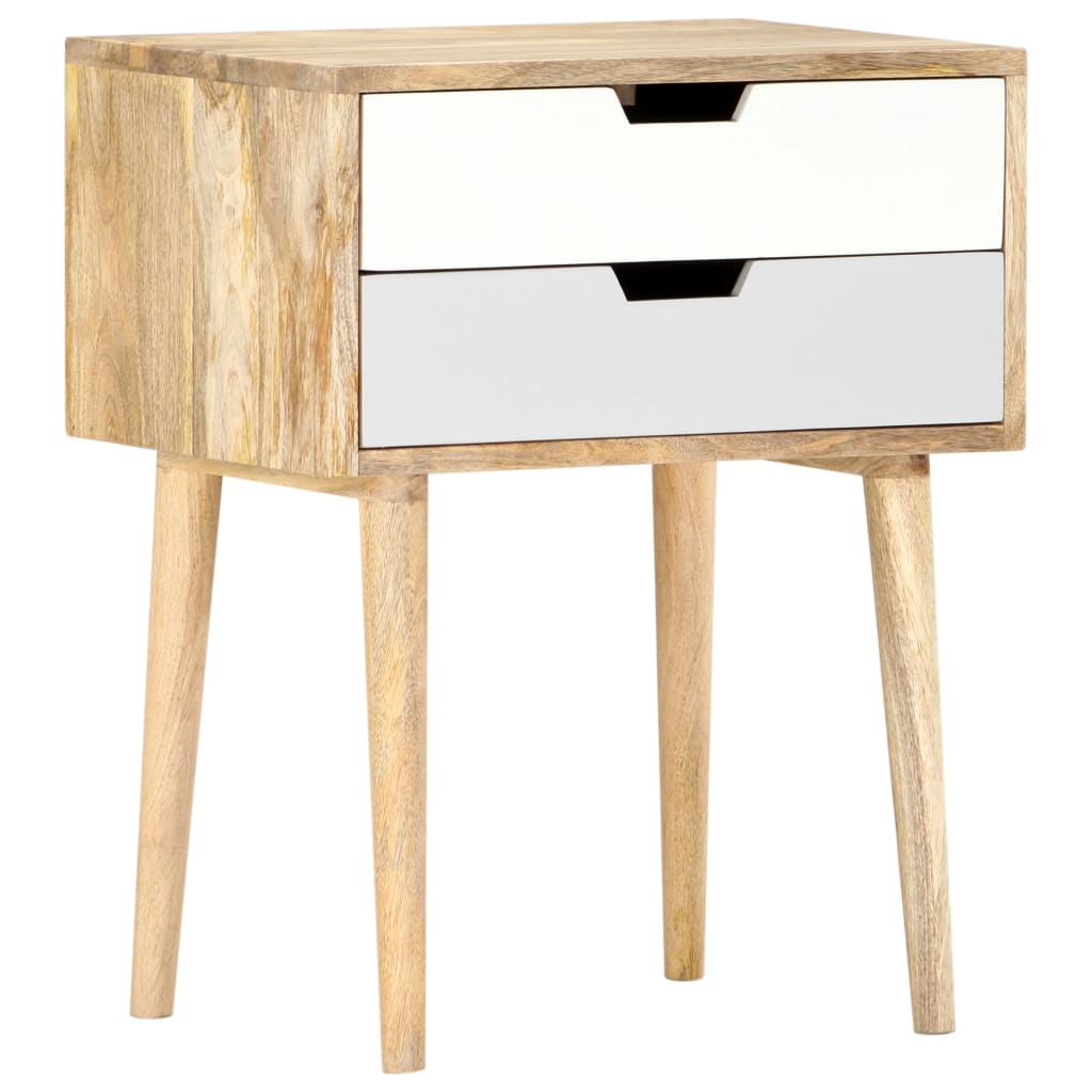 vidaXL Bedside Cabinet 47x35x59 cm Solid Mango Wood - Multicolour