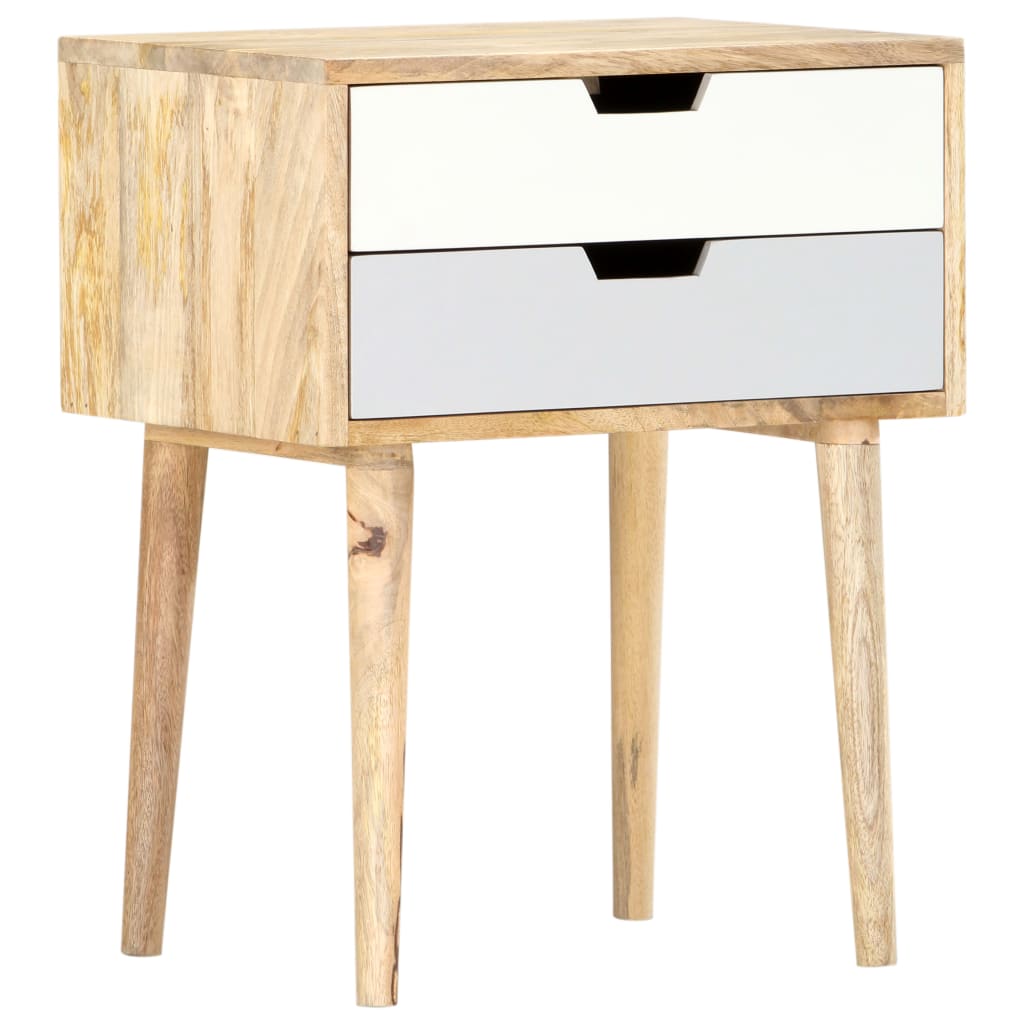 vidaXL Bedside Cabinet 47x35x59 cm Solid Mango Wood - Multicolour