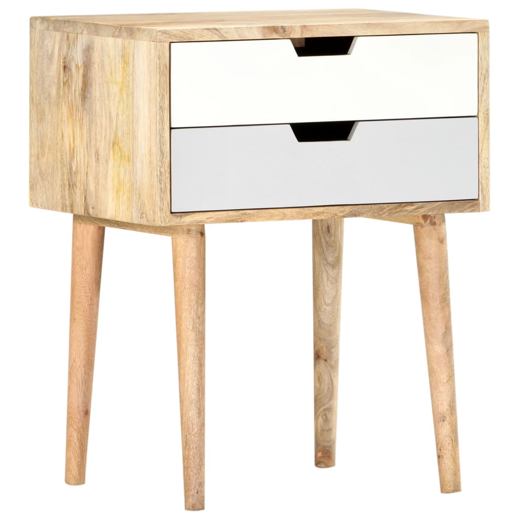 vidaXL Bedside Cabinet 47x35x59 cm Solid Mango Wood - Multicolour