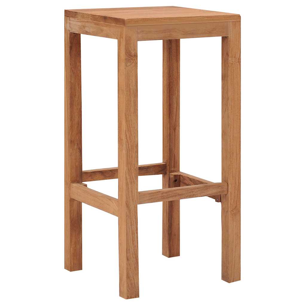 vidaXL Bar Stools 4 pcs Solid Teak Wood - Brown - 35 x 35 x 75 cm