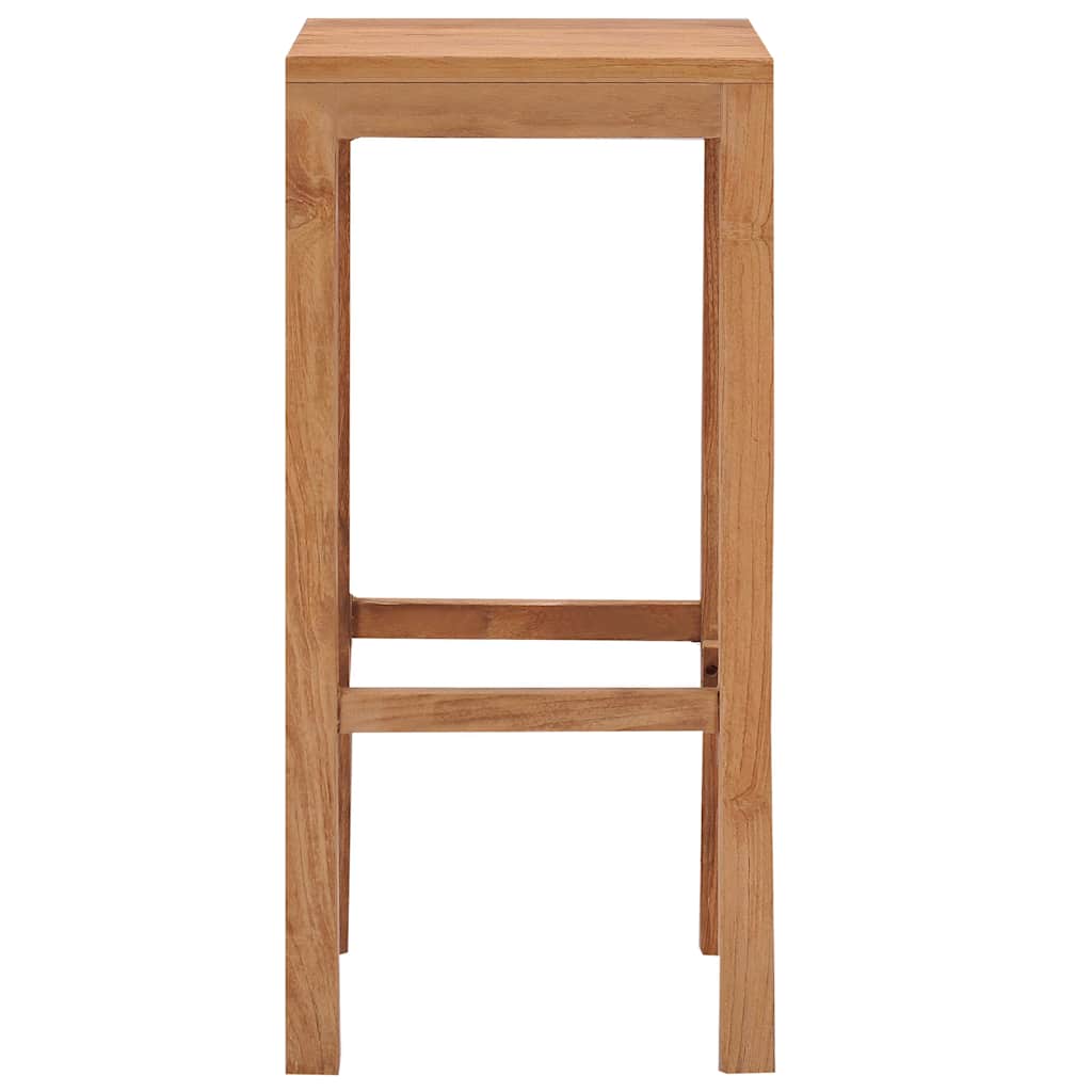 vidaXL Bar Stools 4 pcs Solid Teak Wood - Brown - 35 x 35 x 75 cm