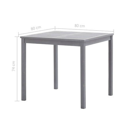 vidaXL Garden Dining Set | Grey | Solid acacia wood | Medium | Foldable