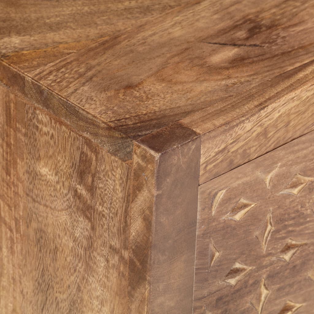 vidaXL Bedside Cabinet 40x30x50 cm Solid Mango Wood - Brown - Medium