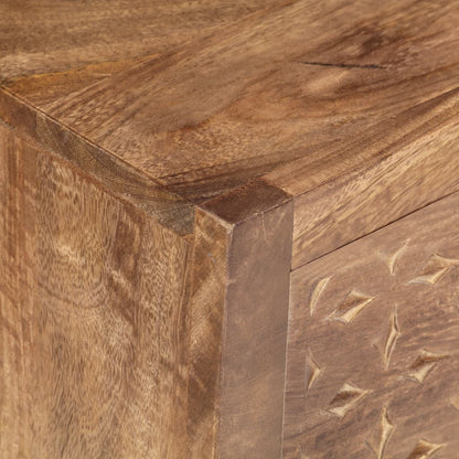 vidaXL Bedside Cabinet 40x30x50 cm Solid Mango Wood - Brown - Medium