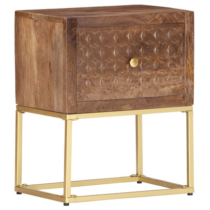 vidaXL Bedside Cabinet 40x30x50 cm Solid Mango Wood - Brown - Medium