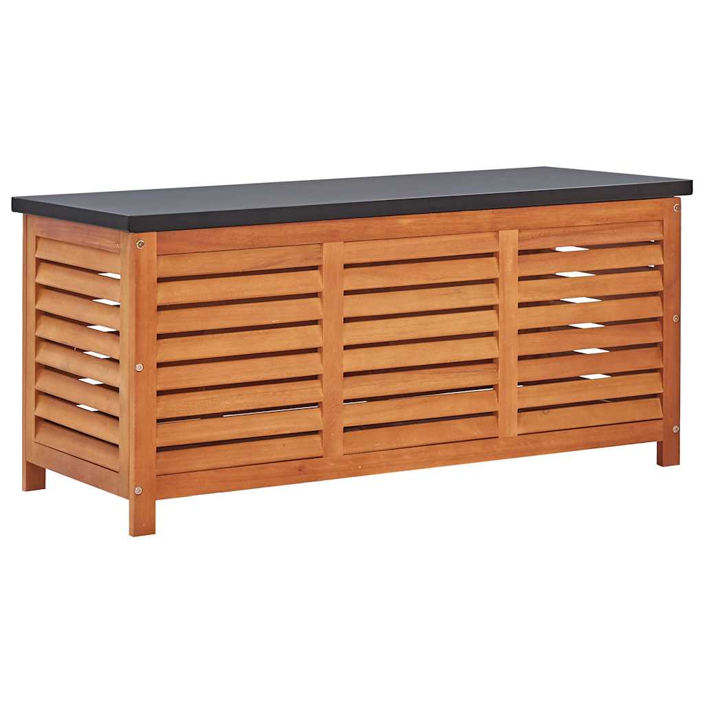 vidaXL Garden Storage Box 117x50x55 cm Solid Eucalyptus Wood - Brown - 117 x 55 x 50 cm