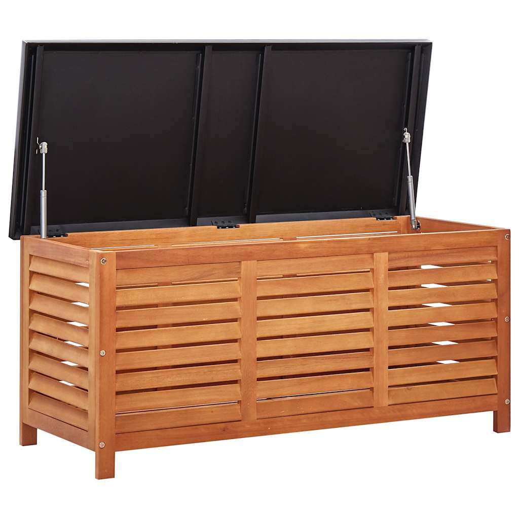 vidaXL Garden Storage Box 117x50x55 cm Solid Eucalyptus Wood - Brown - 117 x 55 x 50 cm