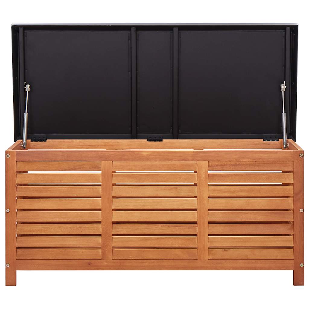 vidaXL Garden Storage Box 117x50x55 cm Solid Eucalyptus Wood - Brown - 117 x 55 x 50 cm
