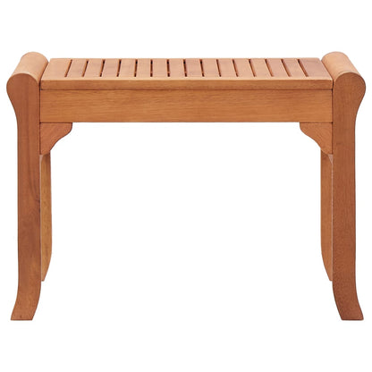 vidaXL Garden Bench 64 cm Solid Eucalyptus Wood - Brown - 64 x 44 x 45 cm