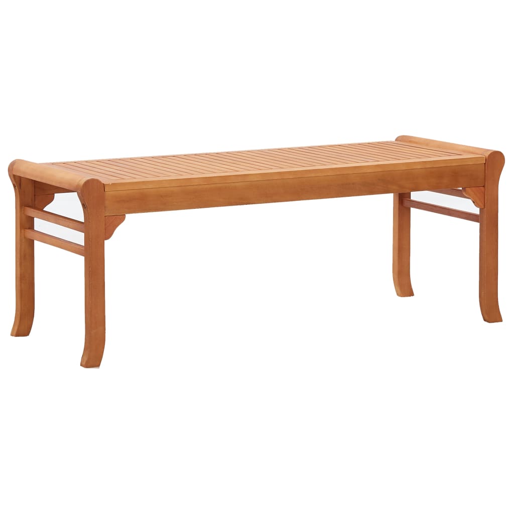 vidaXL 2-Seater Garden Bench 120 cm Solid Eucalyptus Wood - Brown - 120 x 44 x 45 cm