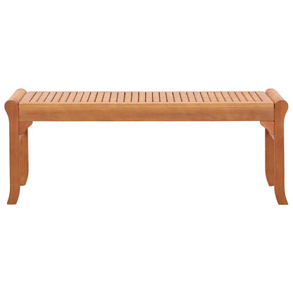 vidaXL 2-Seater Garden Bench 120 cm Solid Eucalyptus Wood - Brown - 120 x 44 x 45 cm