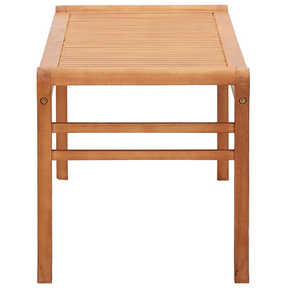 vidaXL 2-Seater Garden Bench 120 cm Solid Eucalyptus Wood - Brown - 120 x 44 x 45 cm