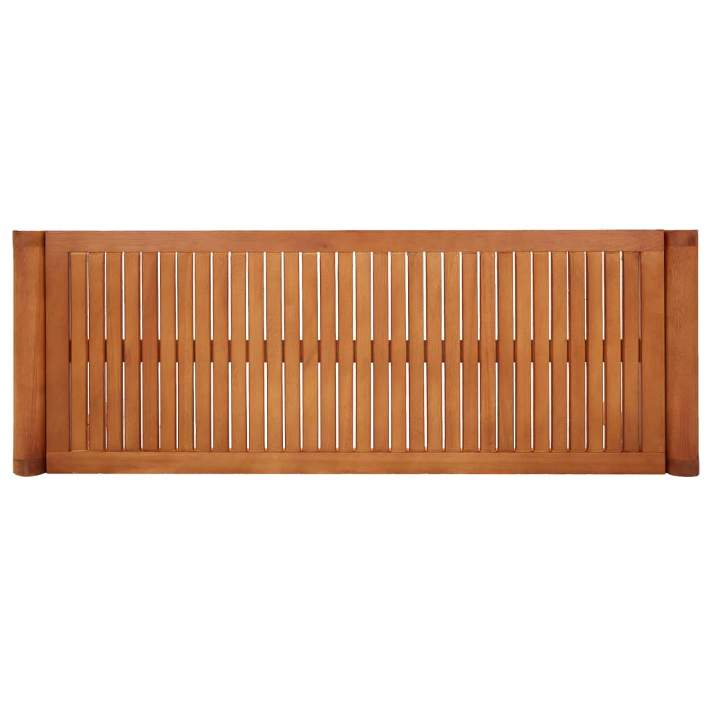 vidaXL 2-Seater Garden Bench 120 cm Solid Eucalyptus Wood - Brown - 120 x 44 x 45 cm