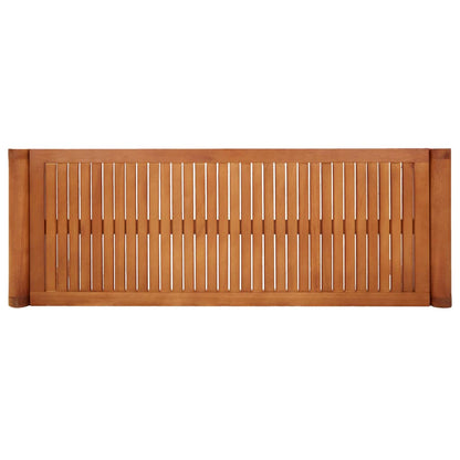 vidaXL 2-Seater Garden Bench 120 cm Solid Eucalyptus Wood - Brown - 120 x 44 x 45 cm