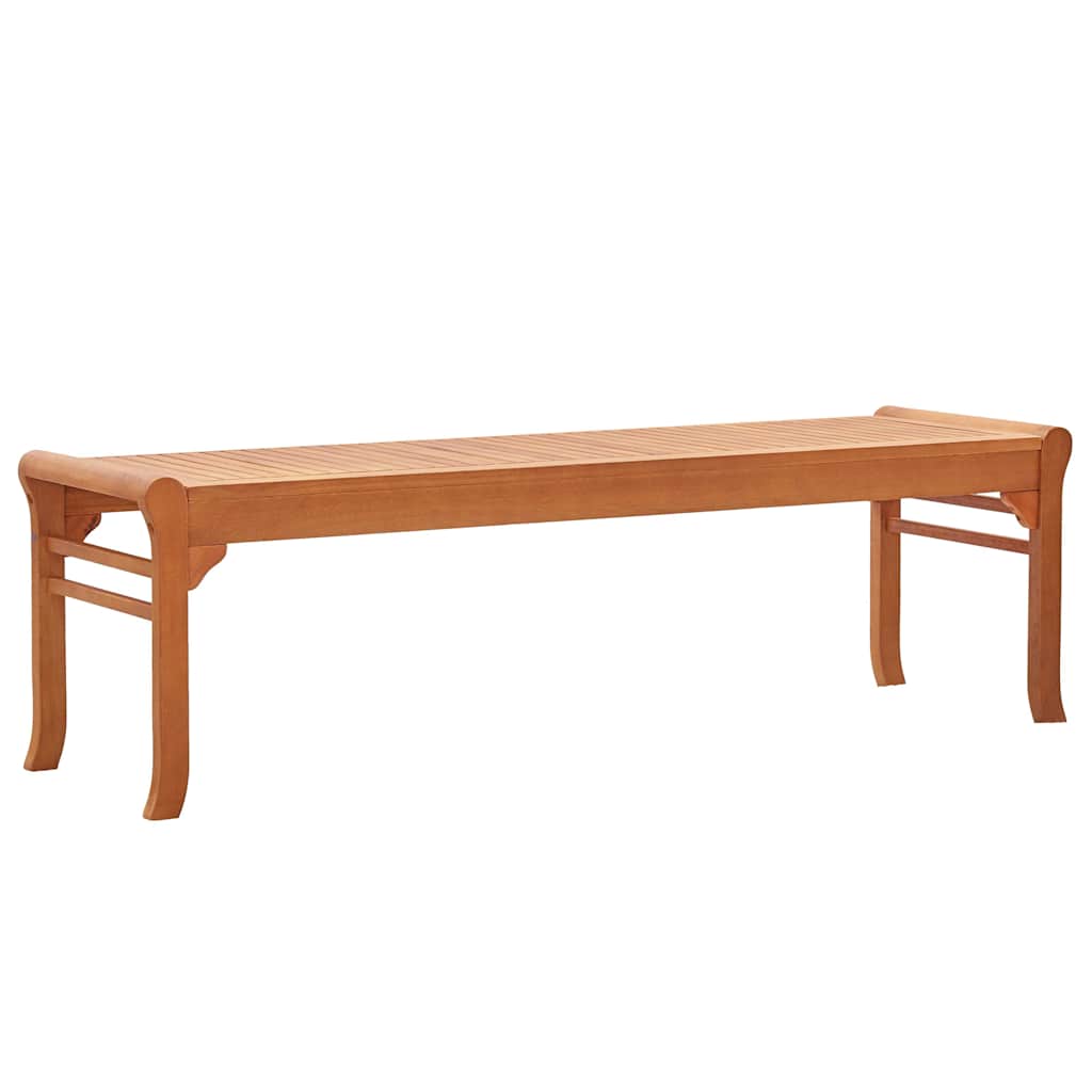 vidaXL 3-Seater Garden Bench 150 cm Solid Eucalyptus Wood - Brown - 150 x 44 x 45 cm