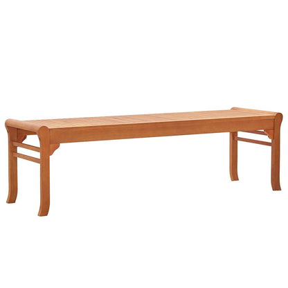 vidaXL 3-Seater Garden Bench 150 cm Solid Eucalyptus Wood - Brown - 150 x 44 x 45 cm