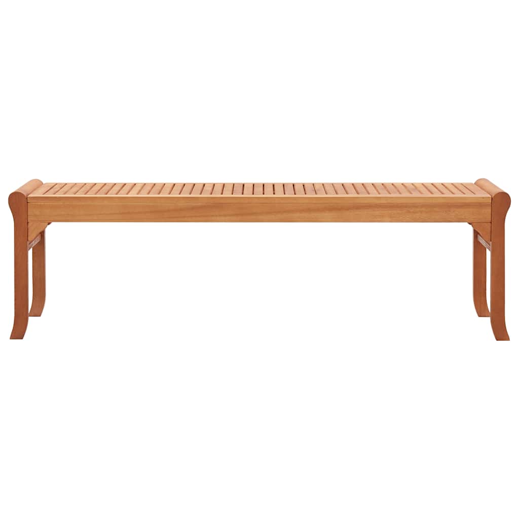 vidaXL 3-Seater Garden Bench 150 cm Solid Eucalyptus Wood - Brown - 150 x 44 x 45 cm